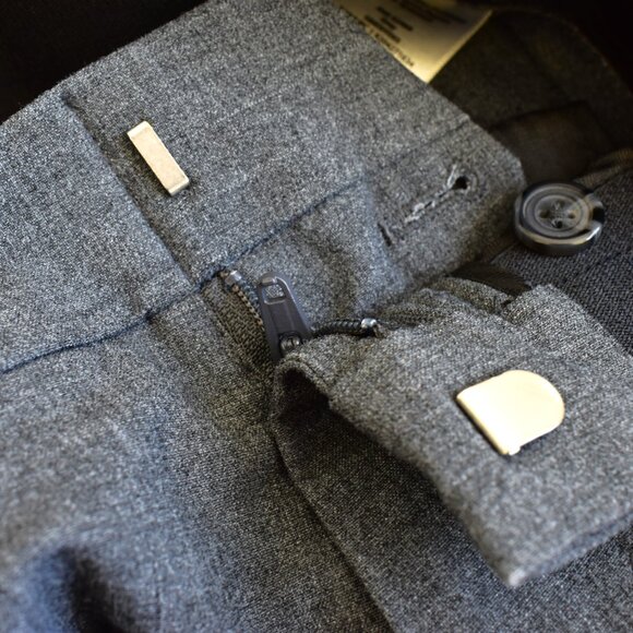 Men's George Premium Comfort Flat Front Suit Pants 34x32 Gray - Picture 10 of 10